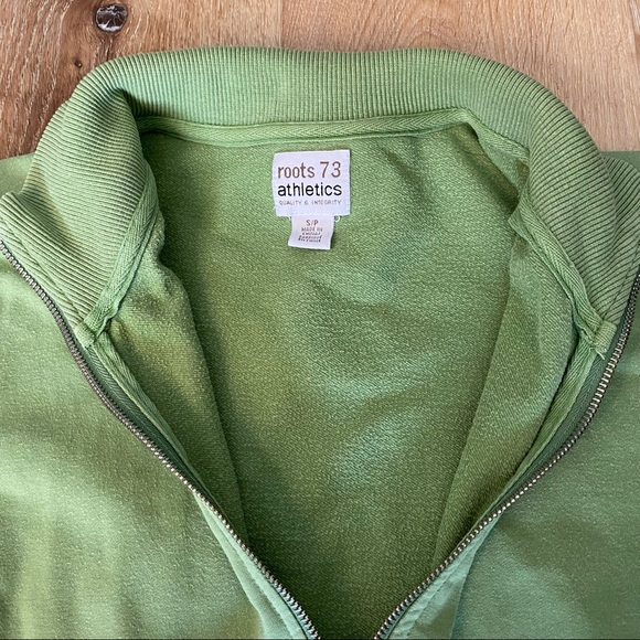 Roots Cinch Zip-Up Sweatshirt in Guacamole Green - Picture 6 of 15